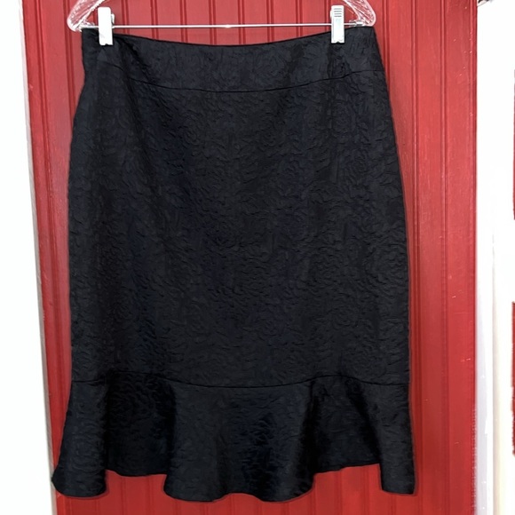 Vintage Albert Nipon Black Textured Blazer Tailored Skirt Jacket 2 Piece Suit 12 - Picture 3 of 10